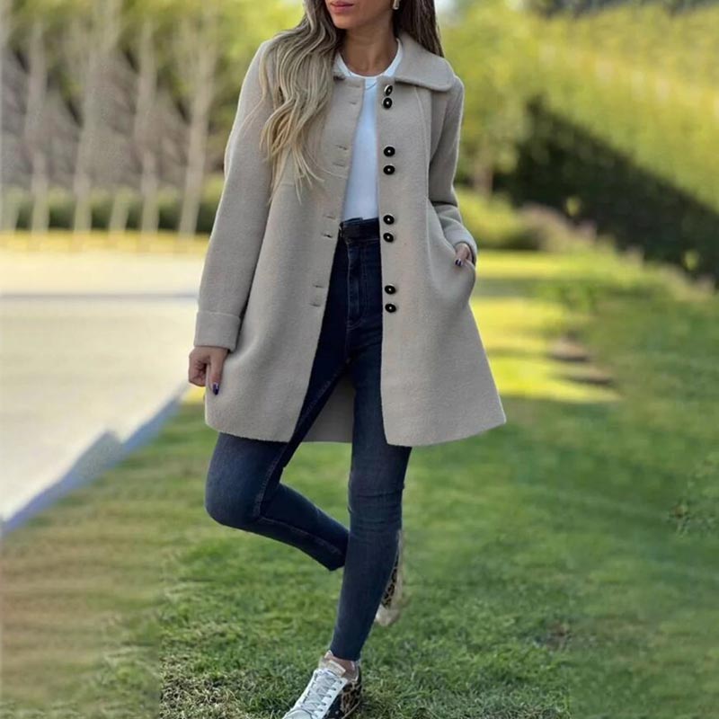 Chloe | Women's Transitional Coat with Button Placket