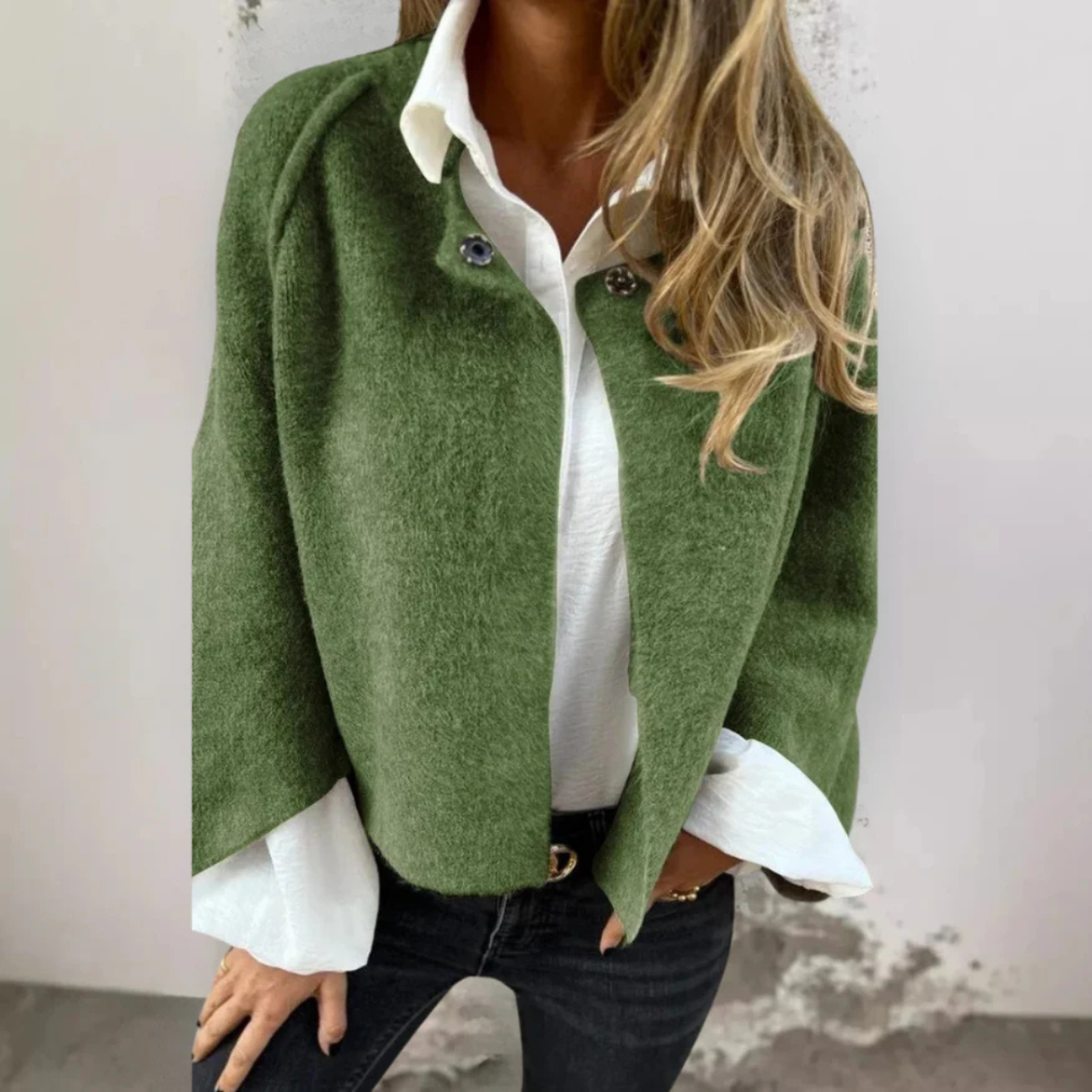 Lina™ | Elegant Flared Sleeve Coat