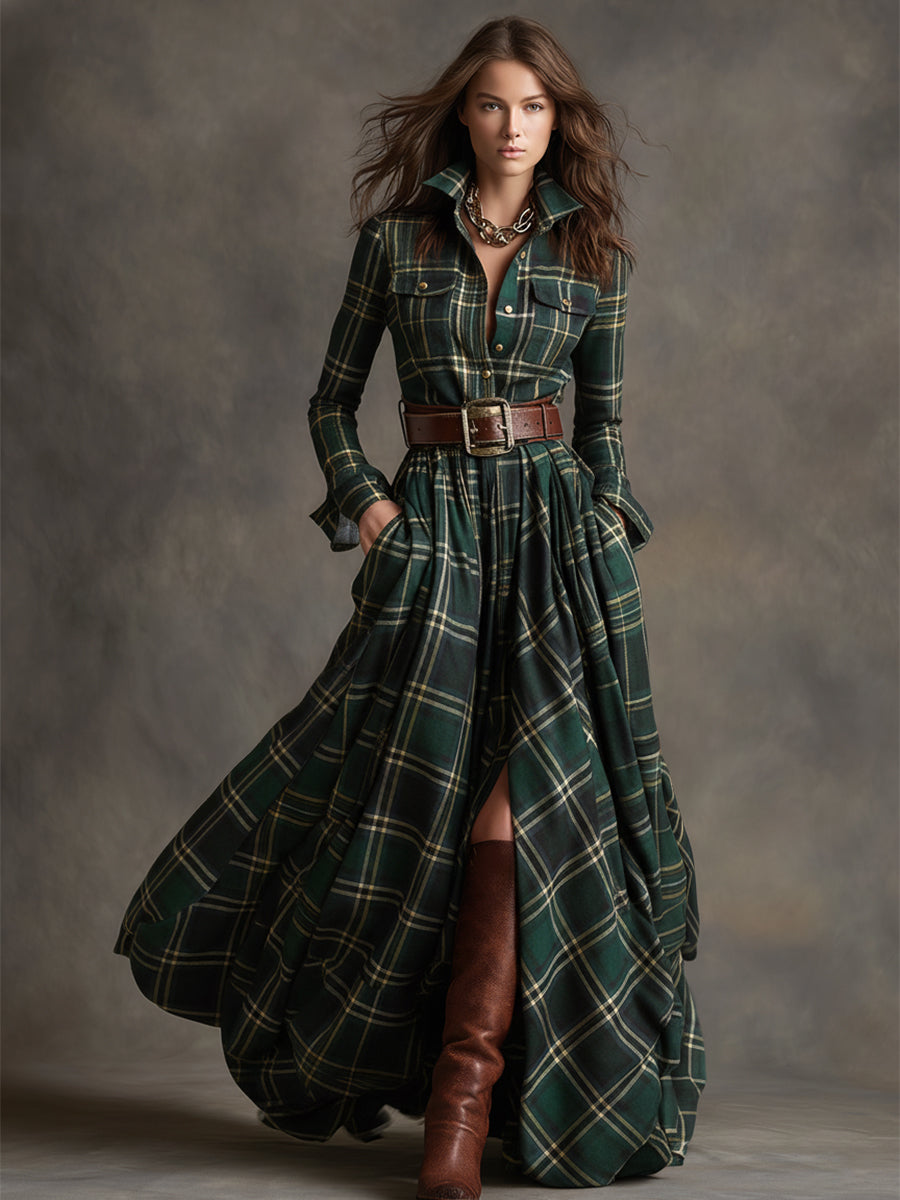 Giulietta™ | - Maxi Check Shirt Dress