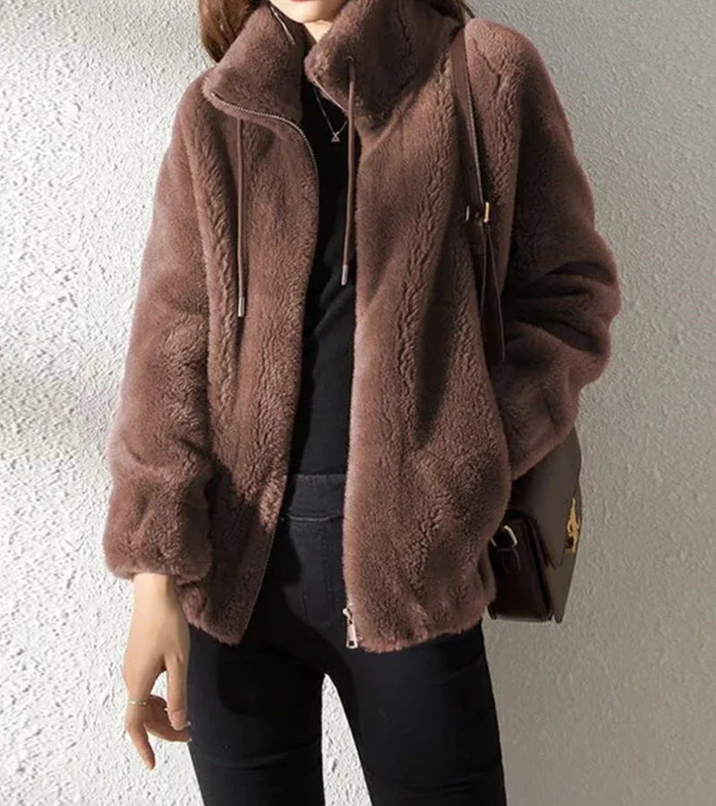 Marry | Soft Fleece Jacket with High Collar
