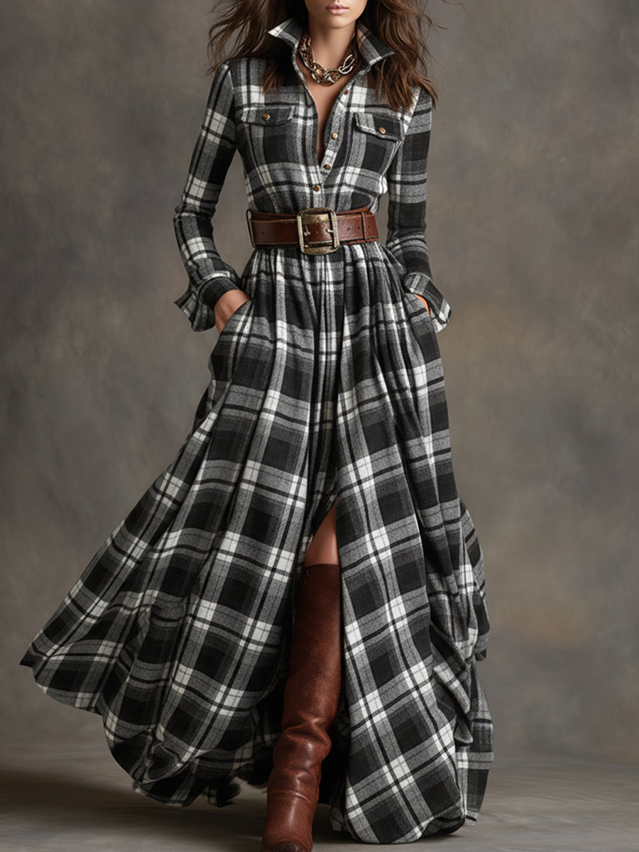 Giulietta™ | - Maxi Check Shirt Dress