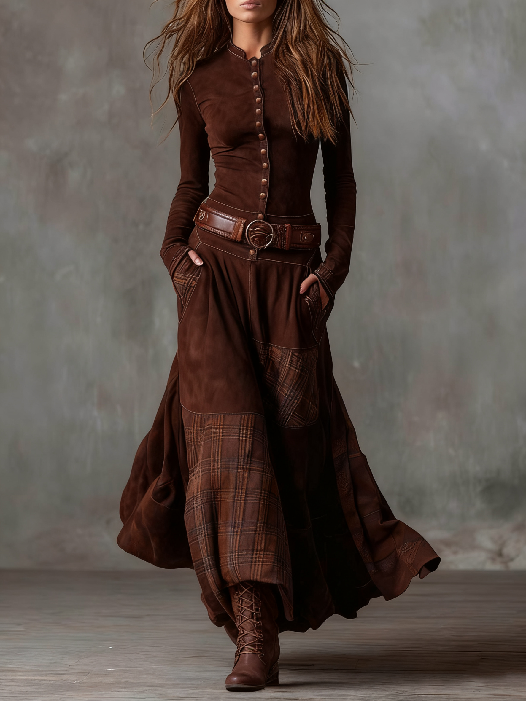 Michelle™ | Suede Maxi Dress