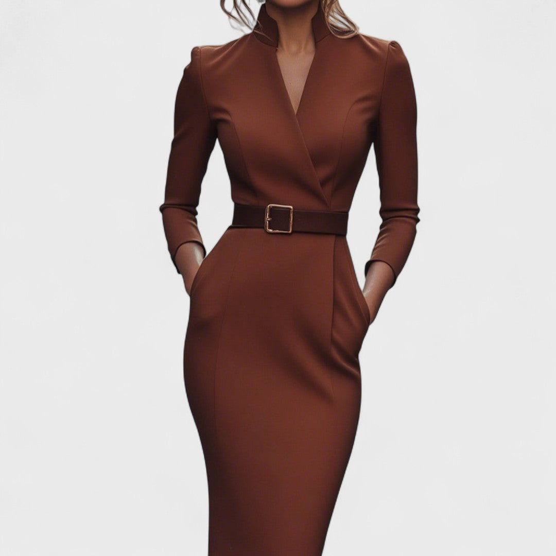 Mandarin™ | Luxe – Maxi dress with belt
