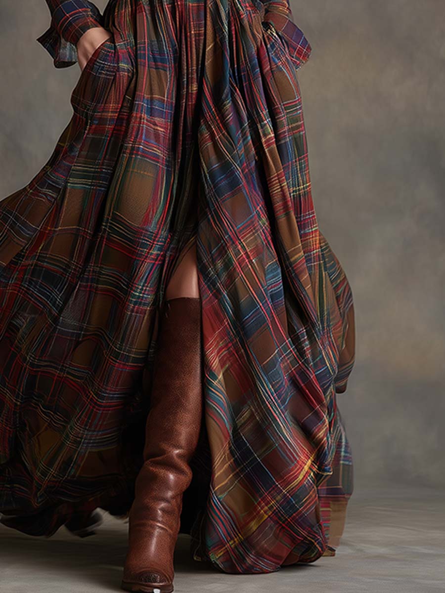Giulietta™ | - Maxi Check Shirt Dress