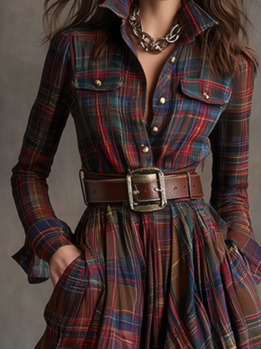 Giulietta™ | - Maxi Check Shirt Dress