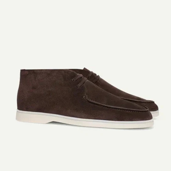 Suede shoes with laces
