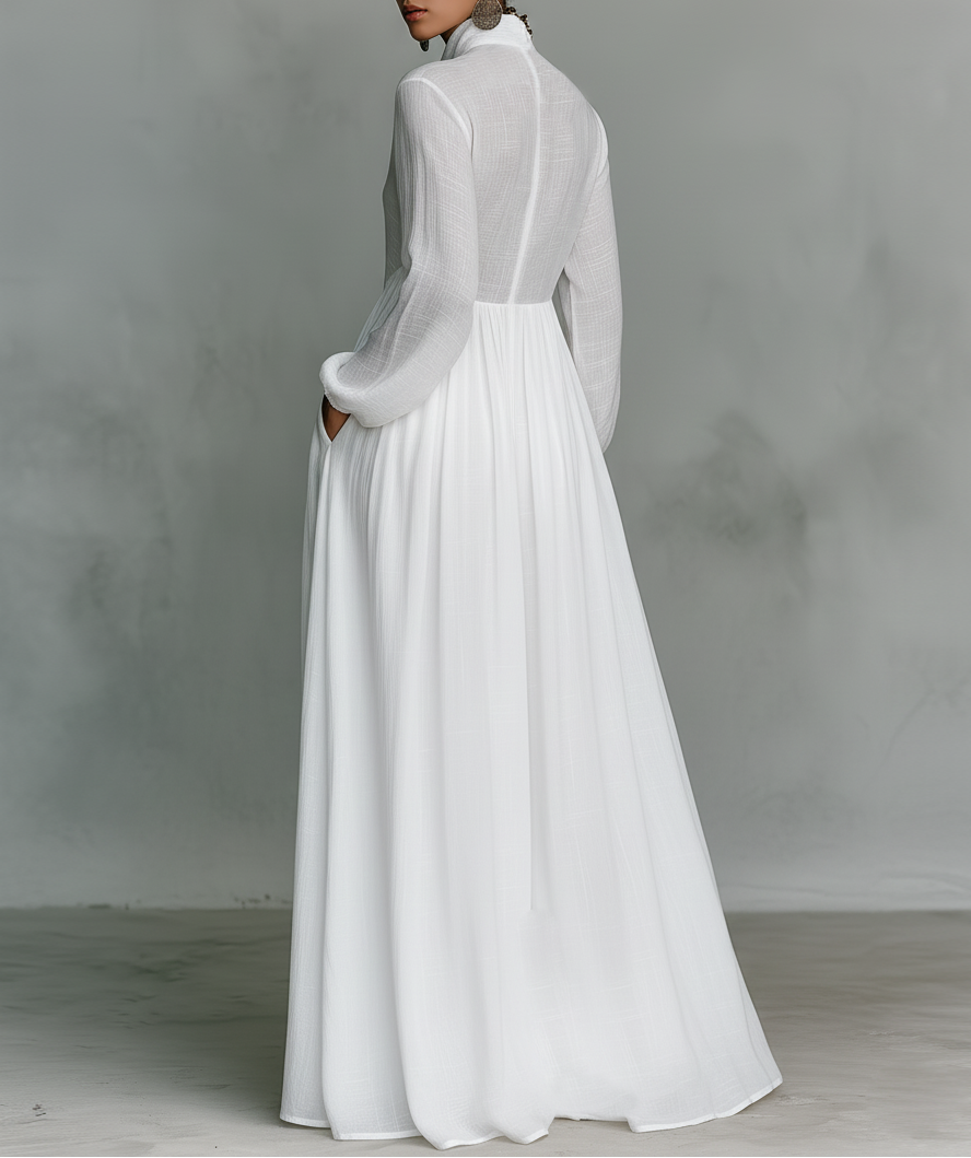 Elisa™ | Maxi Dress in Cotton and Linen