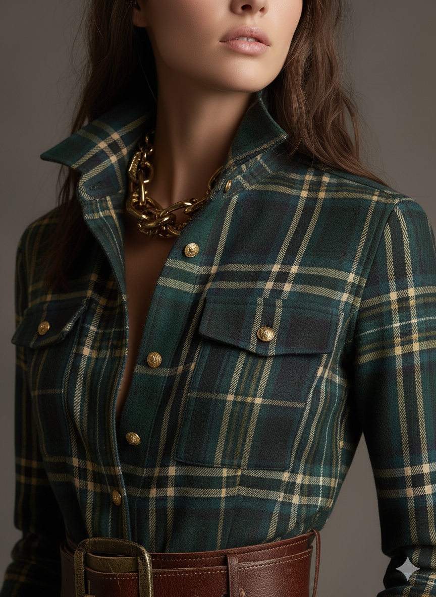 Giulietta™ | - Maxi Check Shirt Dress