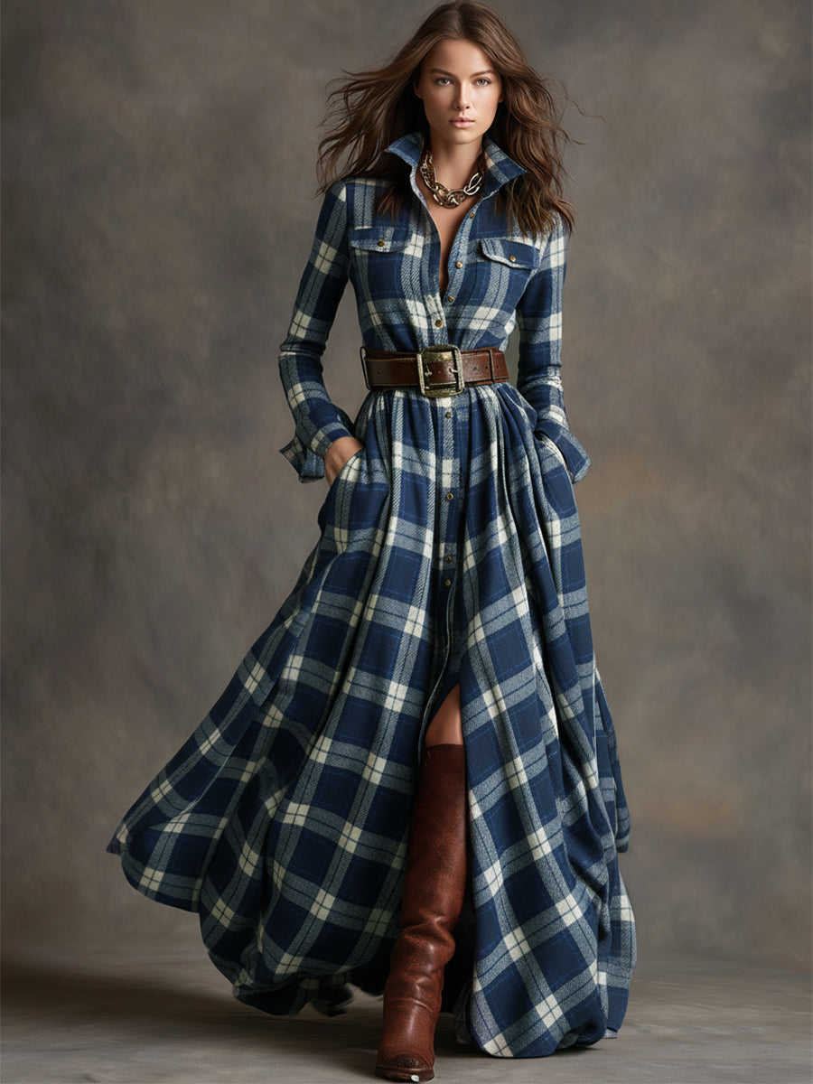 Giulietta™ | - Maxi Check Shirt Dress