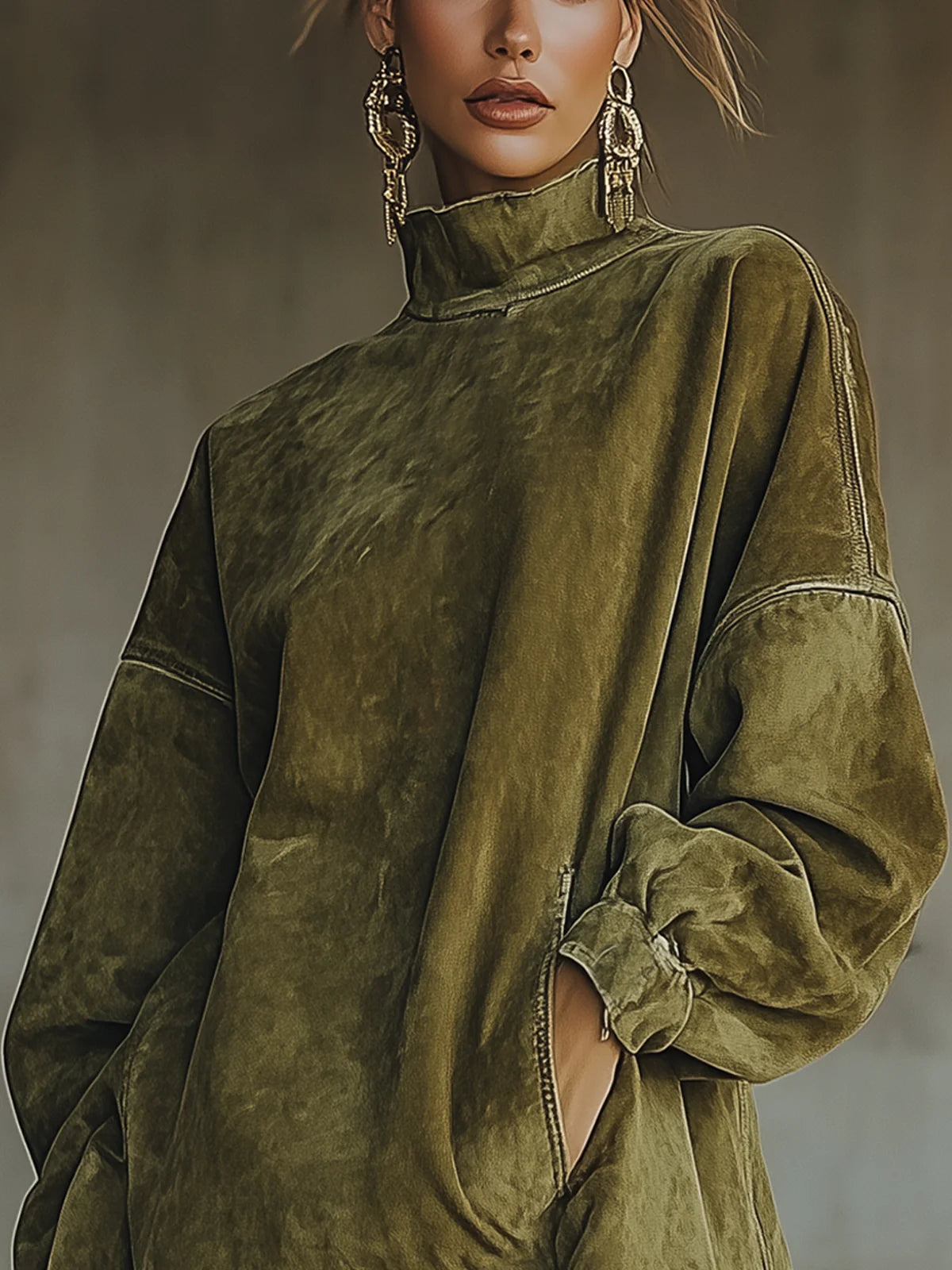 Darcie™ | Suede Tunic Dress with Fringes