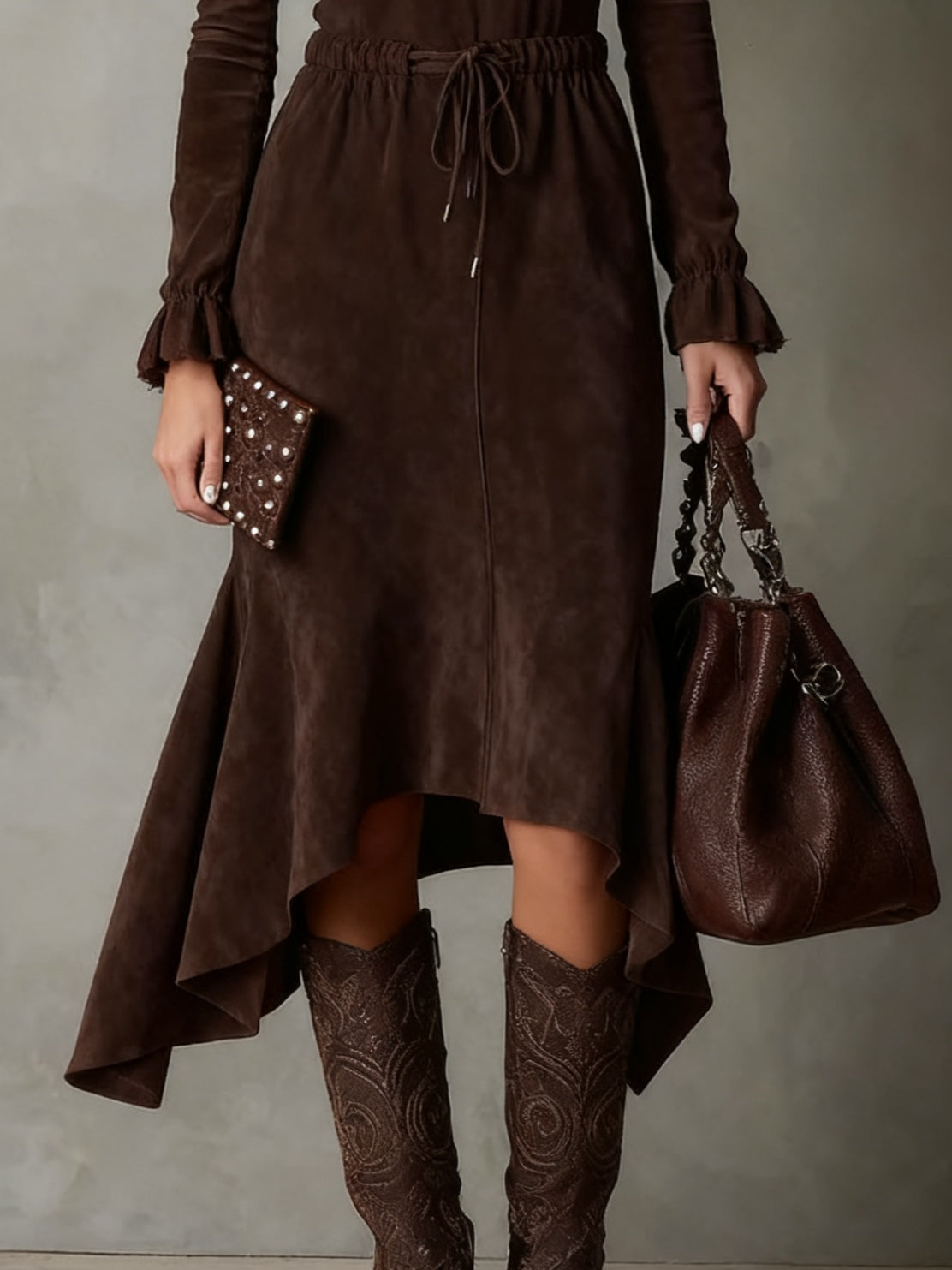 Isla™ | Suede Midi Dress
