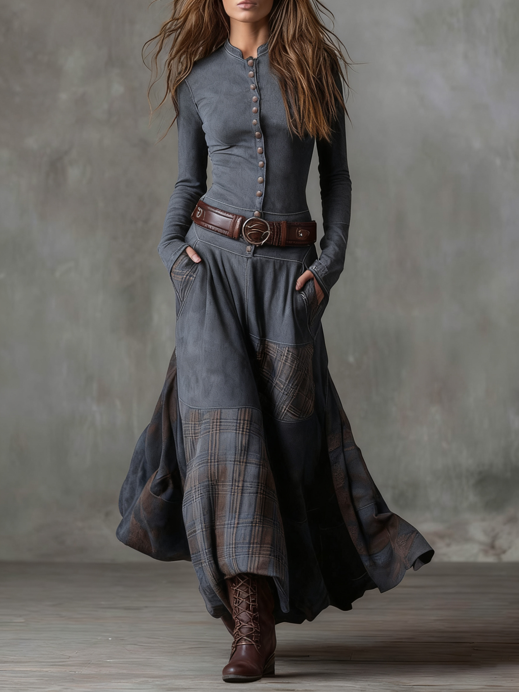 Michelle™ | Suede Maxi Dress