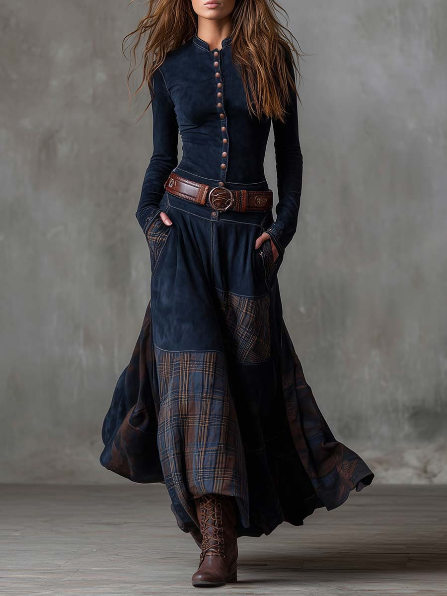 Michelle™ | Suede Maxi Dress