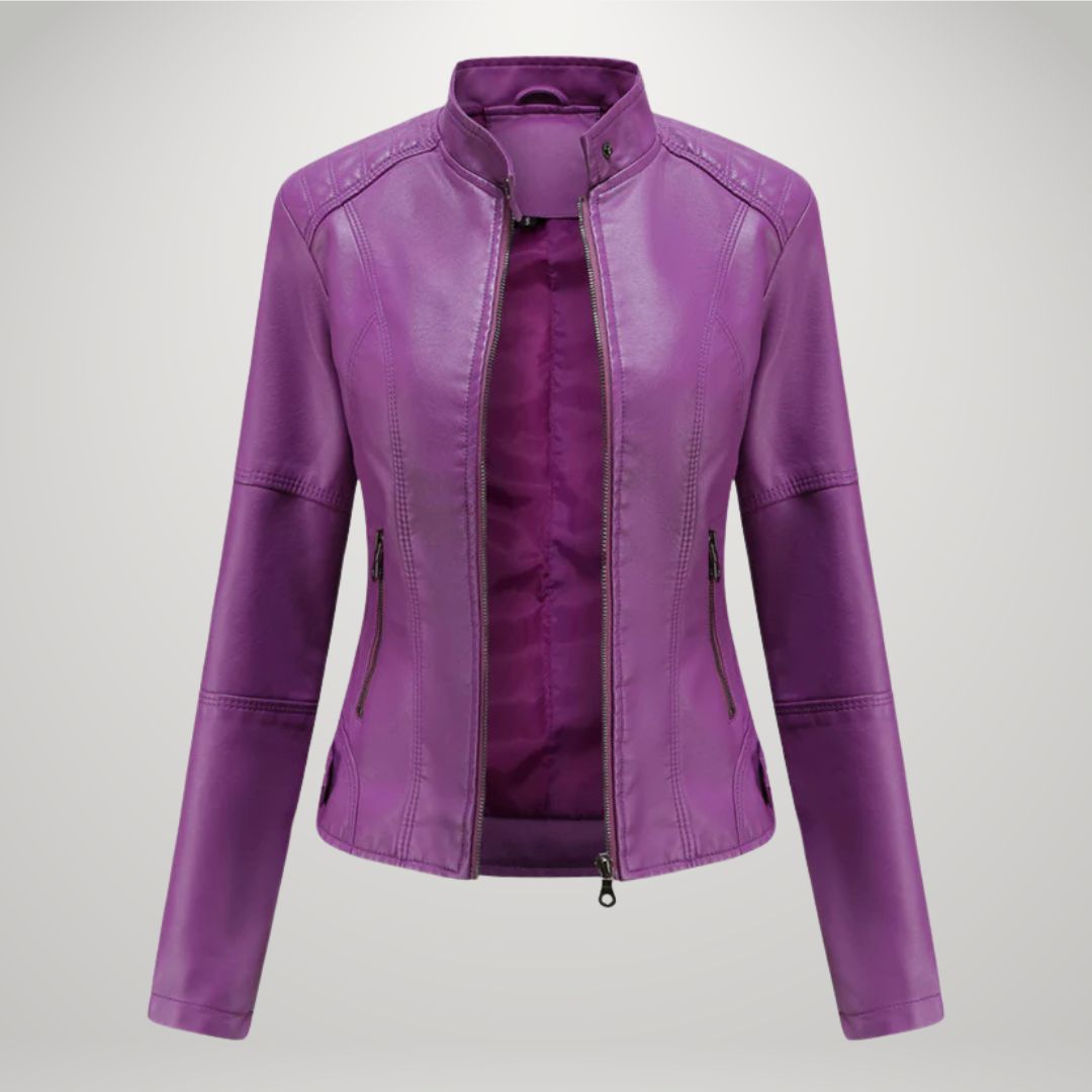 Karolina | Slim Faux Leather Jacket